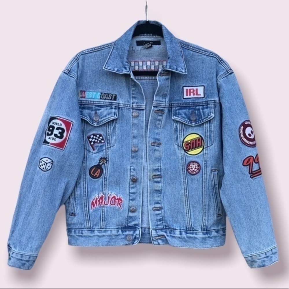 Forever 21 Patched Jean Jacket Size S